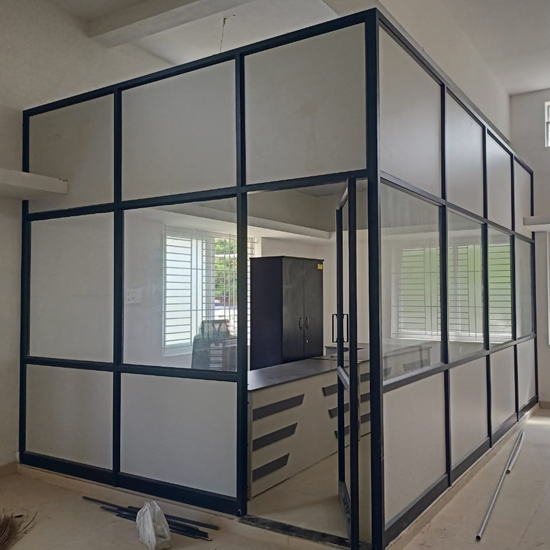 Balck office partition